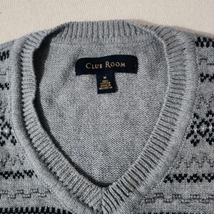 Club Room Light Gray V-Neck Sweater